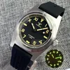 Wristwatches Tandorio 38mm AR Sapphire Glass NH35 PT5000 Automatic Movement Mens Watch Brushed Case 200M Waterproof Waffle Rubber StrapWrist