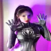 هالوين الكبار أطفال أسود القط امرأة تأثيري حلي ماري جين mj zentai ارتداءها حزب حللا