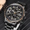 LIGE Fashion Mens Watches Top Luxury Brand Military Big Dial Male Clock Analog Quartz Watch Men Sport Chronograph Watch 220407