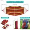 Thick Outdoor Hammock Cotton Adult Child Sleep Portable Hanging Bed Camping Beach Garden Single People Travel Swing Hammock 220606
