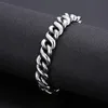 14mm 8.85inch 87g Weight Casting Link Chain Bracelets Mens Bracelet Stainless Steel Silver High Polished Birthday Gifts.father Gifts