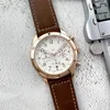 2023 Luxury Mens assiste todos os mostradores que trabalham quartzo assistir alta marca de alta qualidade de luxo cronógrafo relógio cinto de couro Fashion Seis agulha por atacado Montre brei