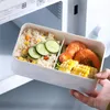 Bento öğle yemeği kutusu ile kaşık çatal gıda kapları yetişkinler için / çocuklar için mikrodalga bulaşık makinesi Dondurucu güvenli 1200 ml phjk2204