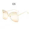 Sunglasses Fashion Oversized Women Brand Designer Big Square Sun Glasses Pearl Decoration Cat Eye Shades Butterfly EyewearSunglasses