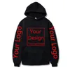 Personalizado Casal Hoodies DIY Texto Imagem Imprimir Homens / Mulheres Casual Roupas Corporativas Personalizado Aniversário Moletom Drop 220816