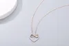 Chains Silver Simple Love Infinity Symbol Encrusted With Diamond Pendant Rose Gold Clavicle Advanced Design Necklace FemaleChains