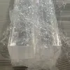 Cortinas de chuveiro 12pcs 25x25x1000mm haste quadrado de acrílico Clear Extrudado Plástico Transparente Bar Led Decor Aquarium Perspex Furniture Light