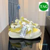 2022 Topp män kvinnor casual skor sr street chunky sole plattform canvas mule sneaker split vit svart gul grön grädde designer sneakers