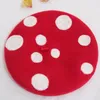 Baretten Handgemaakte wolvilt baret met paddestoel bovenop Creatieve schilderhoed Verjaardagscadeau Rode pet van kind Yayoi Kusama ElementBeret240D