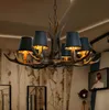 Lámparas colgantes de asta de araña E14, iluminación colgante Retro de América para sala de estar, cafetería, Bar, Loft, restaurante, lámpara de vestíbulo de Hotel