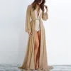 Summer Beach Cover Up Women Dress Solid Bikini Swimwear Robe De Plage Wear Cardigan Bathing Suit 220524