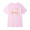T-shirt feminina estampada Street Casual Fries Frenchs Camisetas de manga curta para homens e mulheres