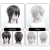 Cheveux Raides Courts Fluffy Style Mulet Head Perruque 22 Couleur Noir Blanc Violet Bleu Haute Température Synthétique Partie Cosplay 220622