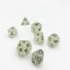 7psc/set Luminous Mini Dice Polyhedral Sided Multi-faceted Game Mini Set Dice Board Game Dice Set For Dungeons 5569 Q2