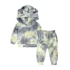 Completi di abbigliamento firmati per ragazze Bambini Tuta in velluto tie-dye Ragazzi Felpe con cappuccio a maniche lunghe Pantaloni Tute Cappotto Pantaloni Abbigliamento sportivo Neonato Boutique di moda Abbigliamento B8024