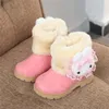 Jgvikoto Baby Gilm Kids Boots Boots Детские теплые снежные ботинки с мультипликационным кроликом плюшевые хлопковые сладкие милые девушки зимние ботинки LJ201202