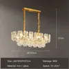 Modern LED-ljuskrona för villa Inomhus Lyxig inredning Lampor Kök Matsal Living Room Bedroom Pendant Lights Golden Glass Crystal