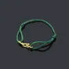 Luxury jewelry designer women bracelet men women lucky bracelet lovers U button color string bracelet can be adjusted