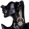 Dangle żyrandol biżuteria 2022 Słońce księżyc oświadczenie upuszczenie kolczyków dla kobiety mody crysatl długie kolczyki żeńskie akcesoria Kirs22