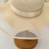 Breda brim hattar sommar halm hatt sol kvinnor flicka strand stor brimta mössa vävda bågen solskyddsmedel sombreros de sol chapeau paillewide
