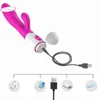 Nxy Vibrators Usb Recharge Dual Vibration Rabbit Dildo g Spot Massager Vaginal Clitoris Stimulator Sex Toys for Woman 0126