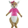Halloween Kangaroo Mascot Costume Cartoon Bunny Stroje Suit Karnawał Doross Party Przyjęcie Urodziny Fancy strój unisex strój strój