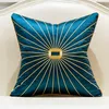 Cushion/Decorative Pillow 45x45cm Luxury Nordic Embroidery Cushion Covers Blue Black Gold Line Throw Cases For Couch Sofa Bedroom Living Roo