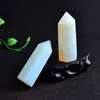 1pc Kristall Opal Quarz Punkt Heilstein Turm Sechseckige Prismen 80mm Obelisk Zauberstab Behandlung Stein DIY qylurO