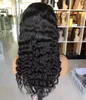 Pelucas peruanas sueltas de onda profunda en forma de U 150 densidad Color natural cabello humano en forma de U media peluca 5740148