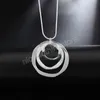 925 Silver creative circle necklaces earrings for women fashion Original designer jewelry sets party wedding gifts