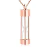 Éternité Mémoire Sablier Urne Collier Mémorial Crémation Bijoux Pendentifs En Acier Inoxydable Médaillon Titulaire Cendres pour Animaux / Humain Y220523