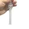 Mini Dab Straw Pipe Glass One Piece Tubi di fumo Riciclare il bocchino del filtro per i bong del narghilè dell'acqua