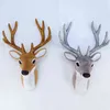 Simulation Plush Elk Wall Mount Reindeer Deer Head Doll Realistic Deer Antlers Wall Decoration Home Party Christmas Decor L22053175567340