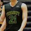 NCAA College Vermont Catamounts UVM Basquetebol Jersey Ryan Davis Ben Shungu Isaías Powell Justin Mazzulla Aaron Deloney Finn Sullivan Kameron Gibson Robin Duncan