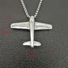 Pendant Necklaces Stainless Steel Aircraft Plane Necklace Men Hip Hop Rapper Jewelry Gold Silver Color GiftPendant