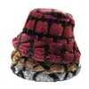 Berets Women Bucket Hat Soft Faux Fur Warm Winter Sunscreen Panama Fashion Sweet Lady CapBerets