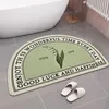 Oval badrumsmatta Anti-Slip Bath Rugs vattenabsorptionsdörrat för vardagsrum fluffigt golvmatta hall cartpet tapis de bain 220511