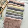 2022 Mode Soft Solid Kvinnor Linen Linja Tassel Scarf Sommar Travel Sunscreen Lång Sjal Elegant Hijab Kvinnor Foulard