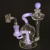 New hookah mini 6-inch glass bong cream Recycle with 14 mm female accessories for smoking