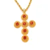 Ciondoli Croce etiope Grande ciondolo Collana in oro per donna Uomo Gioielli africani Eritrea CrossCharms