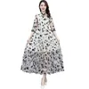 Casual Dresses Improved Cheongsam Dress Thin Section Female Spring Summer 2022 Floral Retro Temperament Elegant Qipao M1957Casual