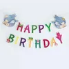 Party Decoration Cartoon Animal Happy Birthday Banner Flag Forest Safari Jungle tema Bunting Kids Boy Girls Decorations Party