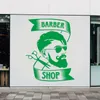 Frisörsalong Vinyl Wall Decals Men's Style Barber Shop Stickers Window Shop Rekryter Personliga dekorationsklistermärken Väggmålningar 220613