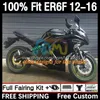 Kawasaki 닌자 650R 650 R ER6 F ER 6F 2012-2016 차체 11dh.26 ER-6F ER6F 12 13 14 15 16650-R 2012 2014 2015 2016 Injection Mold Fairing Kit Factory Red