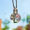 Interiördekorationer Bildekoration Personlighet Pendant Luminous Torkad Flower Butterfly Glass Ball Presents For Auto Goods AccessorySinterior