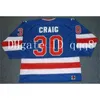 1980 USA K1 Jersey 21 MIKE ERUZIONE 9 BROTEN 28 JOHN HARRINGTON 16 MARK PAVELICH 30 JIM CRAIG 10 MARK JOHNSON Maillots de hockey