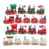 Wooden Train Christmas Ornament Merry Christmas Decoration For Home 2022 Xmas Gifts New Year 2023