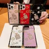 Bling Diamond Glitter Cell Phone Cases Rhinestone 3D Flower Perfume Bottle Cover for iphone 11 12 13 Pro Max Xsmax