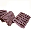 Non-stick Silicone DIY Cake Decoration mould 6 Holes Spoon Shape Chocolate Molds Jelly Ice Baking 3D Candy SN3693