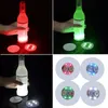 Mini Glow LED Coaster Mats Pads Flashing Creative Luminous Light Bulb Bottle Cup Sticker Mat Light Up For Club Bar Home Party Decoration GG0906